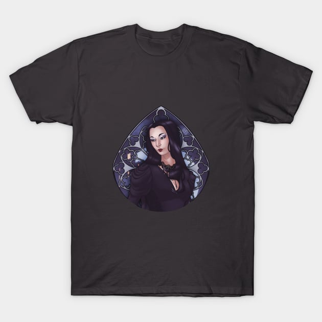 Morticia Art Nouveau T-Shirt by WickedSnack